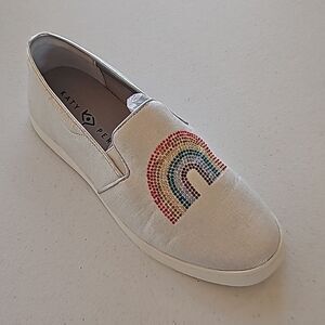 New Katy Perry Rainbow Kerry Canvas Slip On Sneakers, Size 8.5